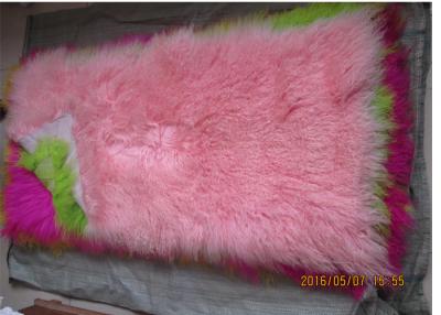 China Anti Wrinkle Washable Sheepskin Floor Rug , Teal Blue Fuzzy Throw Blanket  for sale