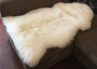 中国 オーストラリアの羊皮の敷物、単一本物のオーストラリアの羊皮の敷物1の毛皮のアイボリーの自然な毛皮 販売のため