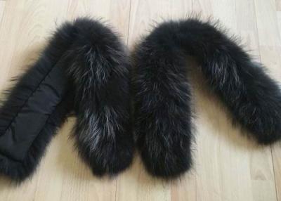 China Raccoon fur collar Colorful Dyed Real Chinese Fox Fur Coat 90 *15cm for Down Coat for sale