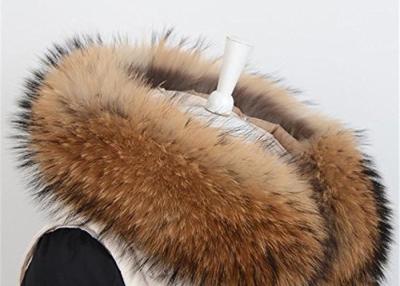 中国 純粋な色の反収縮のコート、柔らかい毛皮の首つばのための取り外し可能な毛皮つば  販売のため