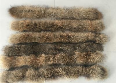 China Raccoon Cream Fur Collar For Garment  Accessories , Long Hair Vintage Fur Collar  for sale