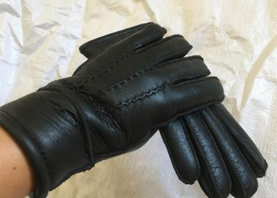 China Mens Australia Warmest Sheepskin Gloves Fur Lined Soft Leather For Windproof for sale