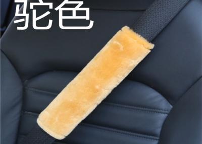China 15X30CM Australian Sheepskin Seat Belt Shoulder Strap Cover , Seat Belt Neck Protector  for sale