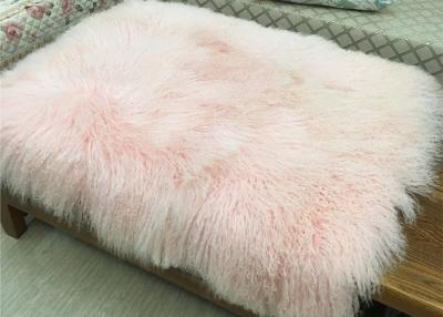 China Mongolian Sheepskin Rug Home Decorative Throw Long curly Lambskin fur Plate for sale