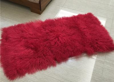 China Long Hair Curly Sheep Fur throw Mongolian Tibetan Lambswool Blanket bed throw for sale