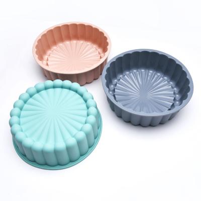 China Multicolor Sunflower Silicone Cake Mould Reusable 19.5x6.1cm for sale