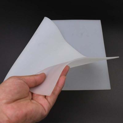 China Milky White Silicone Rubber Sheet Heat Insulation Thickness 0.1mm 0.2mm 1mm for sale