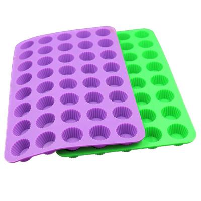 China Reusable Silicone Cake Mould Heat Resistant 40 Cavities Non Stick for sale