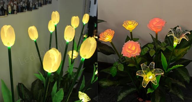 Silicone Flower Stake Light