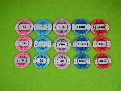China Microplaquetas de pôquer impressas seridas cofre forte das microplaquetas de pôquer RFID do casino do valor 500 costume acrílico à venda