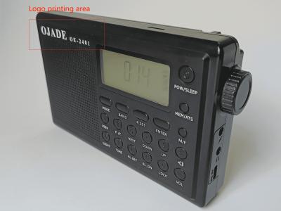 China AUX Jack Rechargeable FM Radio FM MW SW 3 Bands With Alarm Clock for sale