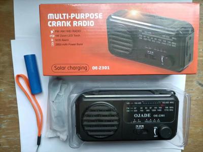 China Am Fm Wb Emergency Solar Hand Crank Radio Phone Charger Power LED for sale