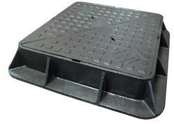 China Square Circular Cast Ductile Iron Manhole Cover ASTM ASME AISI Standard for sale