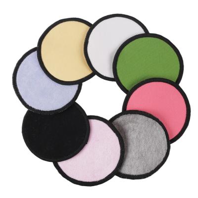 China Custom Cotton Reusable Face Cleansing Pads Bamboo Full Edging 7cm 9cm for sale