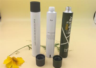 China Squeeze Aluminum Hair Color Tube Dia 25mm / 28mm , Hair Dye Packaging Tube for sale