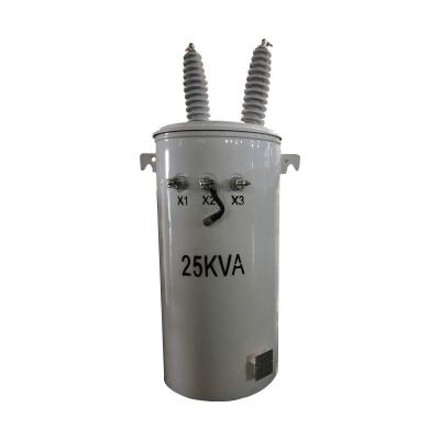 China 25kva Oil Immersed Distribution Transformer Single Phase Pole Mounted Transformer for sale