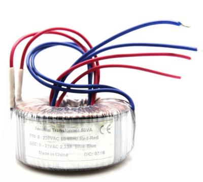 China 80VA Lighting Toroidal Isolation Transformer 240VAC To 120VAC Copper Wire for sale