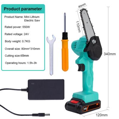 China OEM 500W Battery Cordless Compact Mobile Hand Held Rechargeable Chain Saw Mill for sale