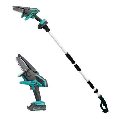 China 450w Mini Cordless 8 Inch Garden Electric Chainsaw Extendable Long Reach Tree Pruner for sale