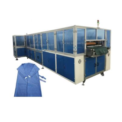China Automatic Disposable Non Woven Surgical Apron Protective Clothing Making Machine for sale