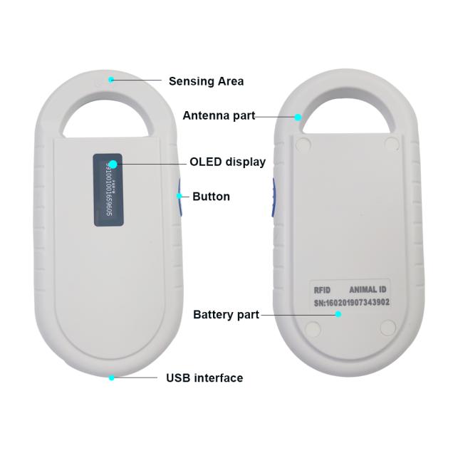 FDX-B HDX Ear tag reader for read Rfid ear Microchip Animal