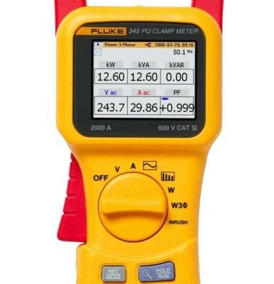 中国 ストック フルケ 345 電力品質のクランプメーター 販売のため