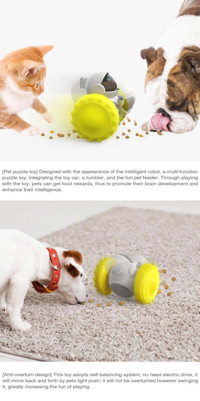 Pet slow feed toy in use with dog interacting with puzzle