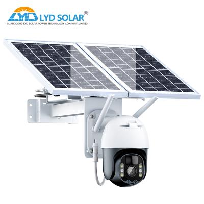 China 4G CCTV Solar Outdoor Security Camera Night Vision Input Output Security Solar Camera for sale