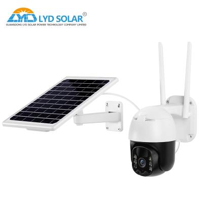 China 4mm 4G CCTV Solar Camera With SIM Card 1080P Built-In Mic/Speaker for sale
