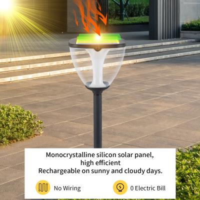 China RGB Atmosphere Outdoor Solar Garden Light With Mono Crystalline Silicon Solar Panel for sale