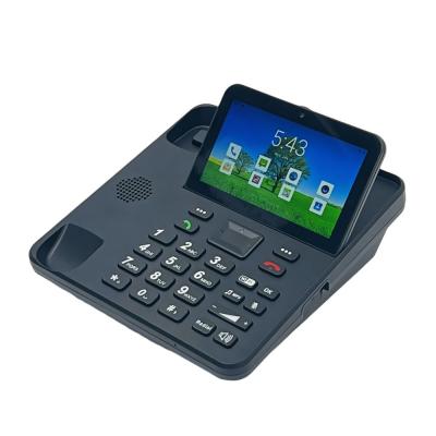 China Black Android LTE Fixed Wireless Landline 4G SIM Network Video Phone for sale