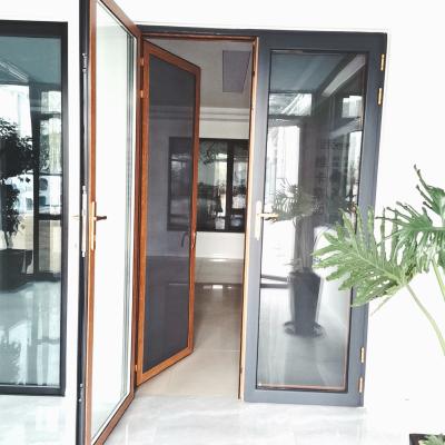 China PVC Windproof Double Hinged Patio Doors Window Impact Resistance Odm for sale