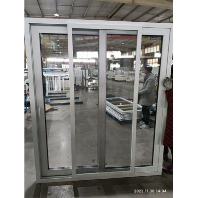 中国 PVCプロフィールフレーム ドア UPvc スライディングガラス プラスチックビニールスライド 販売のため