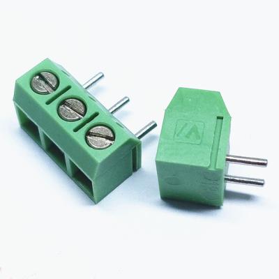 China PCB screw wire to board terminal blocks 5.00/5.08mm ptch vertical through hole dip type for sale