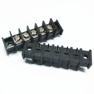 China 7.62mm pitch barrier terminal blocks vertical through hole screws with captive plate with flange for sale
