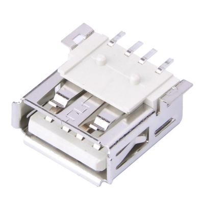 China US-A type receptacle conneco4 position female type right angel surface mount for pcb for sale