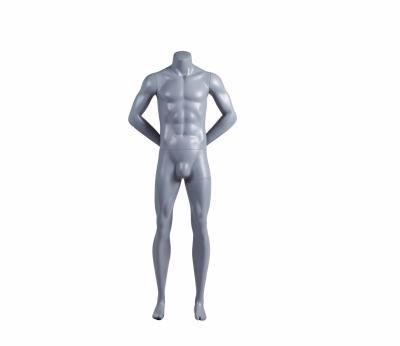 China Fiberglass Full Body Man hands Behind-The-Back headless Muscular Sports Male Mannequin For Sportswear Display for sale