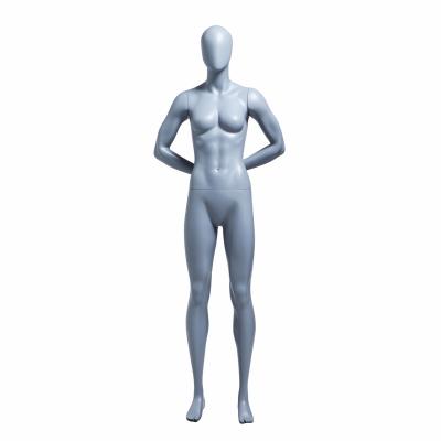 China Fiberglass Full Body Female Hands Behind-The-Back Muscular Sports female Mannequin For Sportswear Display for sale