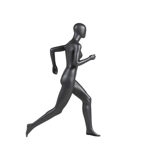 Quality Full Body Sports Mannequin Display Fiberglass Running Clothing Stand Female Model for sale