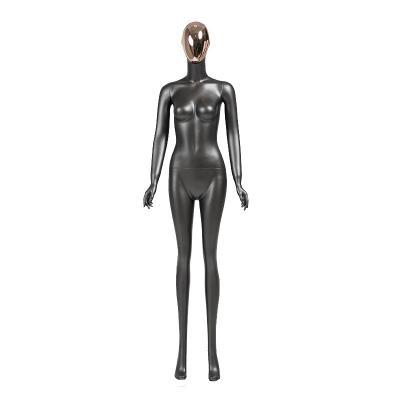 China Electroplated Face Female Standing Mannequin , Matte Spray Female Display Mannequin for sale