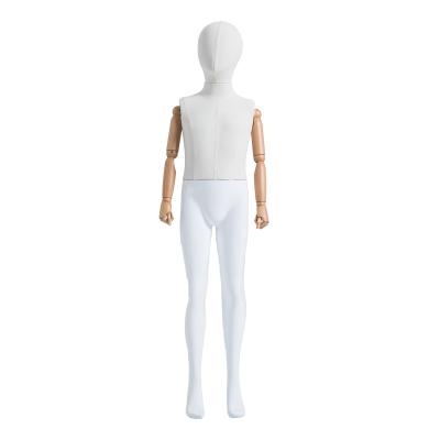 China Half Wrapped Child Mannequin Display , White Fiberglass Child Mannequin Stand for sale