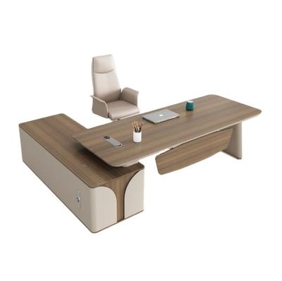 China 50mm Table Top L Shape Office Desk Customized Size Furniture for Modern Office for sale