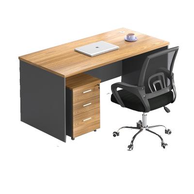 China Simple Solid Wood Single Staff Desk Modern Office Computer Table for Home and Learning for sale