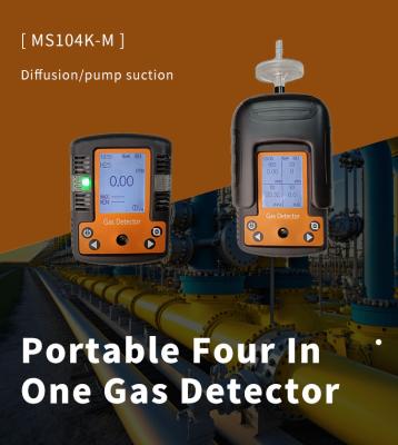 China ZETRON MS104K-M Detector de gás portátil 4-em-um pode detectar um a quatro fatores simultaneamente à venda