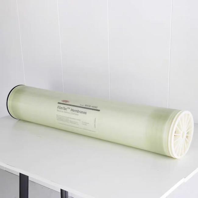 Close-up view of reverse osmosis membrane filtration technology and internal structure