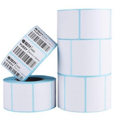 China ISO Blue Glassine Paper 50G Direct Thermal Barcode Labels for sale