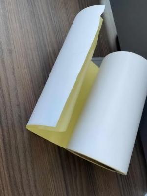 China 76mm Yellow Glassine Paper 22N Thermal Printer Sticker Roll for sale