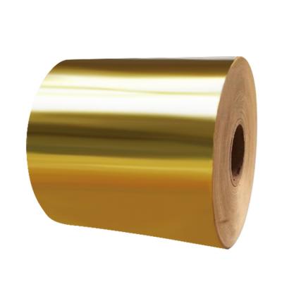 China Bright Gold Aluminum 62GSM 500m Foil Paper Labels for sale