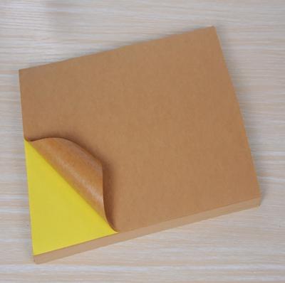 China Blank Self Adhesive Kraft Paper Label Sticker In Sheet Pack for sale