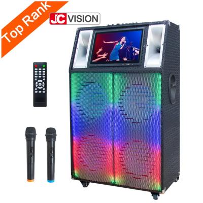 China JCVISION ABS Plastic Outdoor Bluetooth Trolley Speaker Wifi With Touch Screen Display for sale